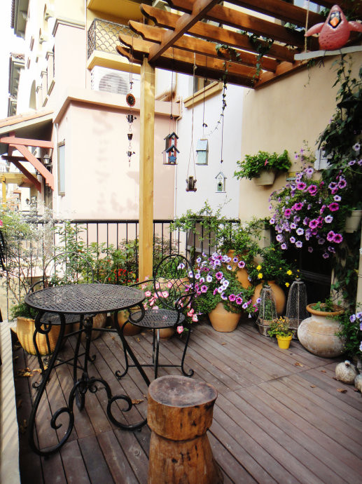 20平露台造花园当初买下这套房太对了实现了我的花园梦