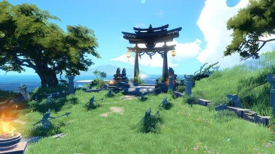 《天谕》手游的画面带着股通透劲儿,比如空中公会周围的云海,三生树上