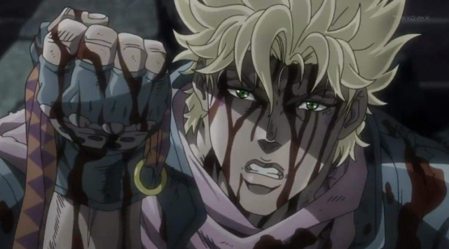 在自己最后一战时,面对柱之男中的战斗天才瓦乌姆,并没有退缩,拼尽