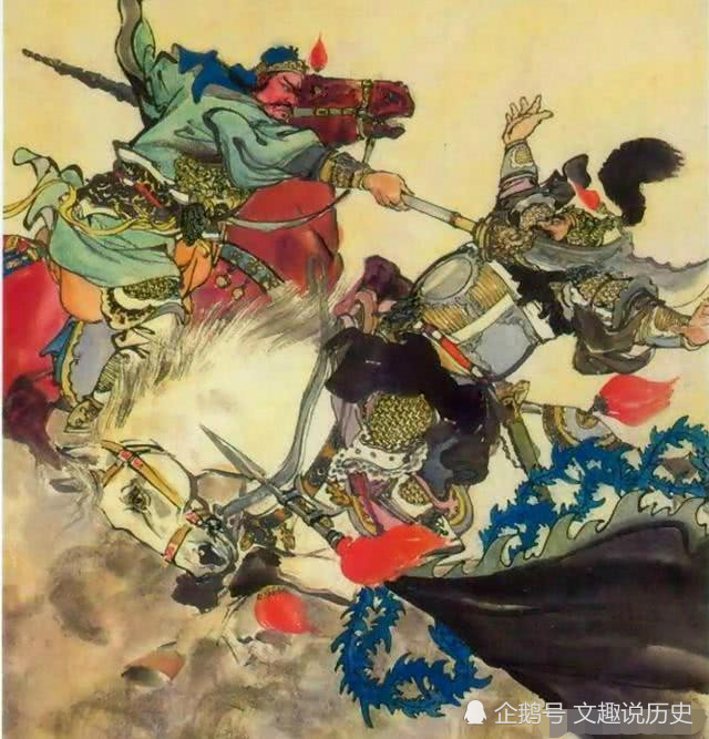 关羽出场平平,初试牛刀当是"温酒斩华雄",而升华阶段则是斩颜良,诛