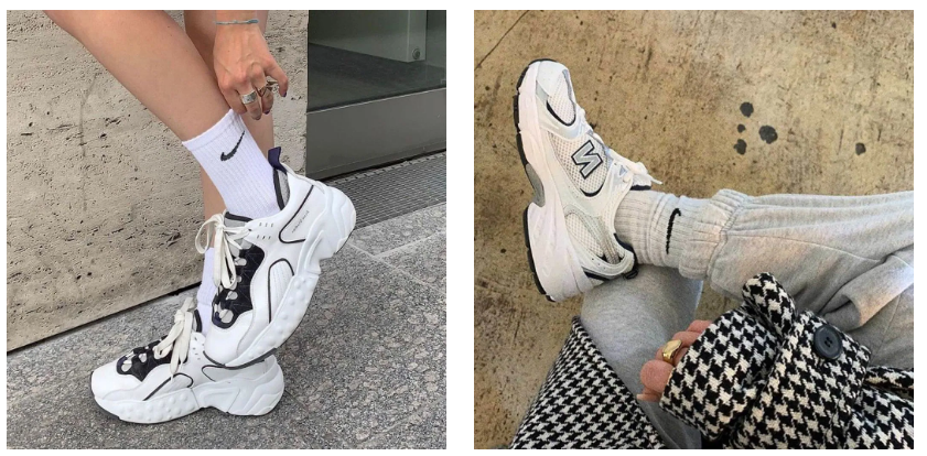 nike的白色袜子好看得让你爱不释脚