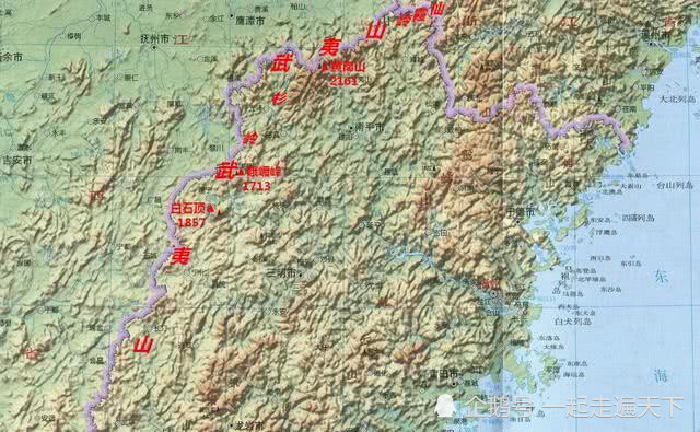 武夷山脉北接浙江仙霞岭,南临广东九连山,长达550公里,涉及的县市区