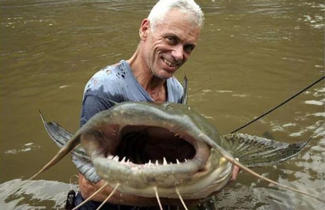 澜沧江霸主"面瓜鱼",满嘴尖牙,体长可达2米,吞人无压力!