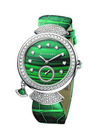 宝格丽绿色手表图片