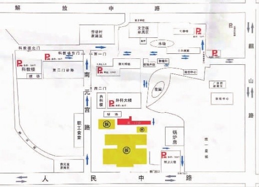 湘雅二医院平面布局图图片