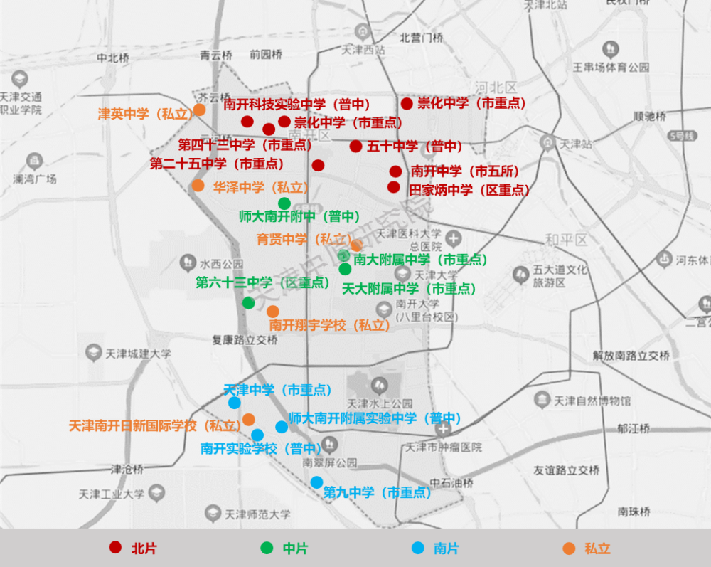 天津市南开地图一览表图片