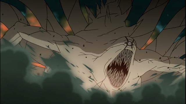 十尾:当带土将九个尾兽查克拉集合到外道魔像时十尾出现,这时的鸣人