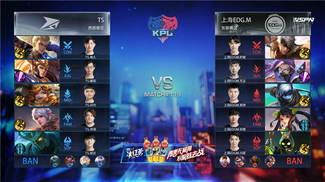 kpl比分：TS与上海EDG.M战满五局，什么阵容都出来了