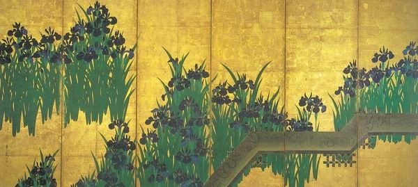 日本 国宝 燕子花图屏风 尾形光琳的旅愁和思念 腾讯新闻