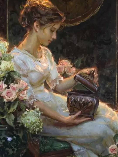 塔罗占卜:4副油画女孩,你认为哪副最唯美?测你会谈几次恋爱_腾讯新闻