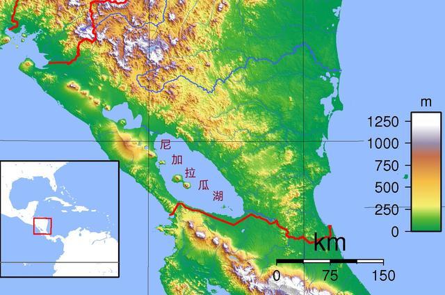 尼加拉瓜运河位置图片