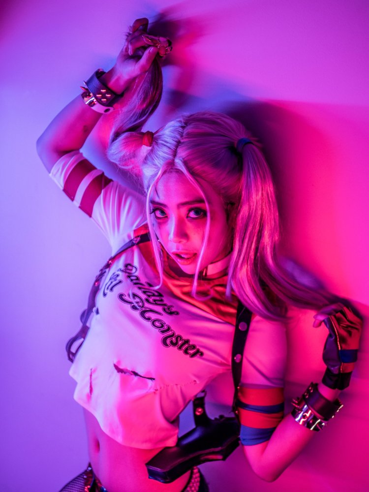 迷幻风格的小丑女cos我可以了你呢