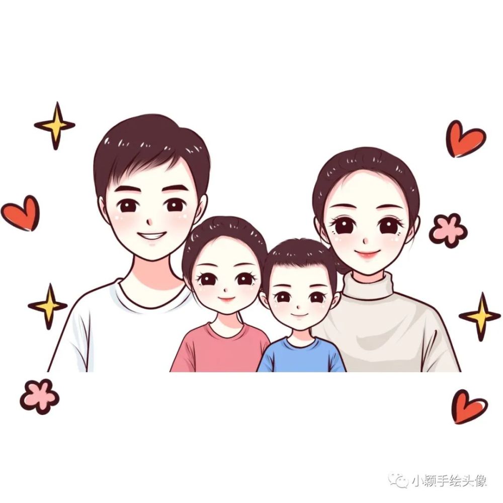 头像设计,一家人甜蜜卡通头像合集,多种风格任你选_腾讯新闻