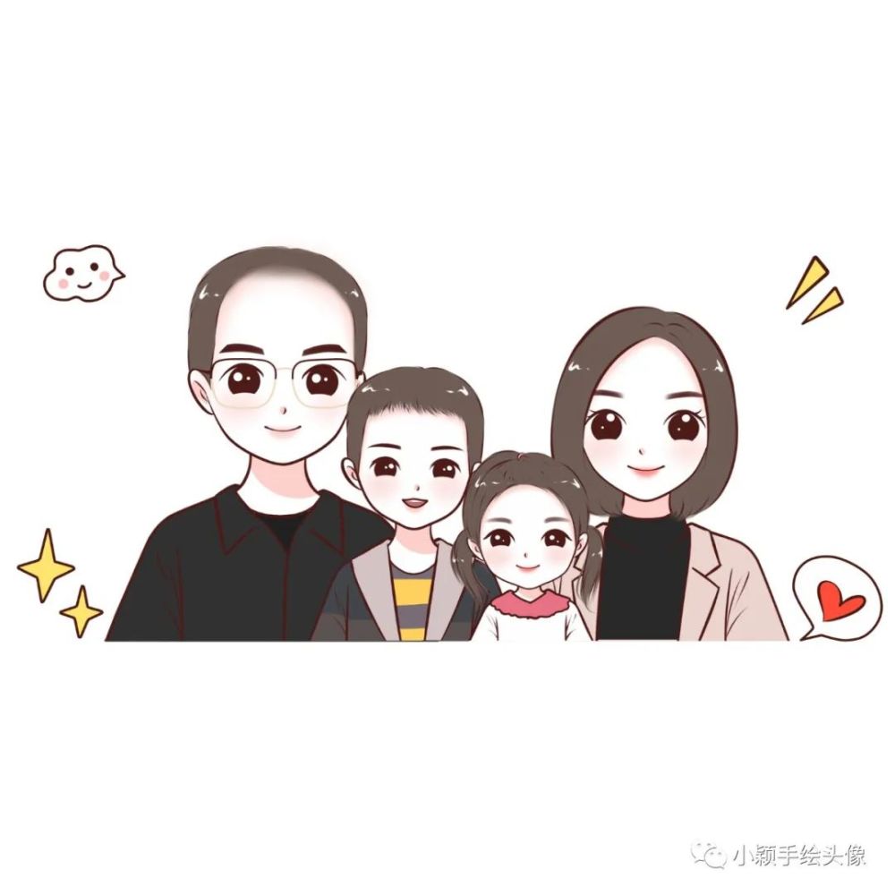头像设计,一家人甜蜜卡通头像合集,多种风格任你选_腾讯新闻