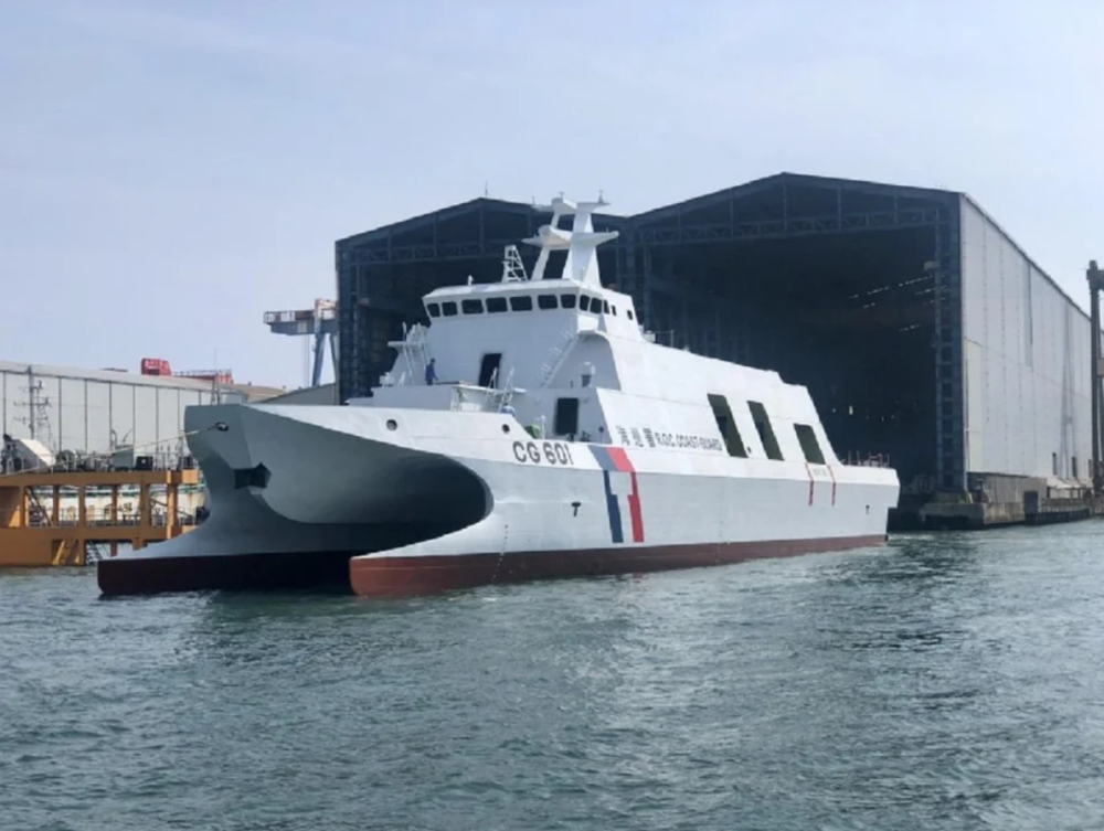 台湾新海巡舰下水预留16枚反舰导弹空间用心昭然若揭