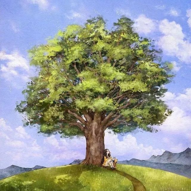 水彩插画:画风堪比宫崎骏!