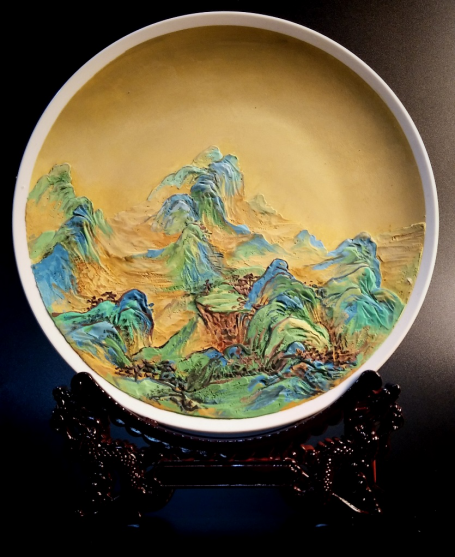 国家非遗Ⅰ瓯塑 青弘克隆故宫博物院《千里江山图》系列作品赏析