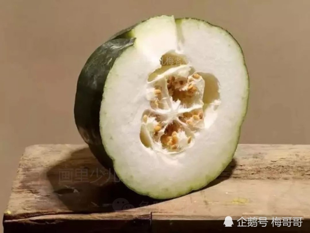 一块冬瓜的结构素描步骤分析