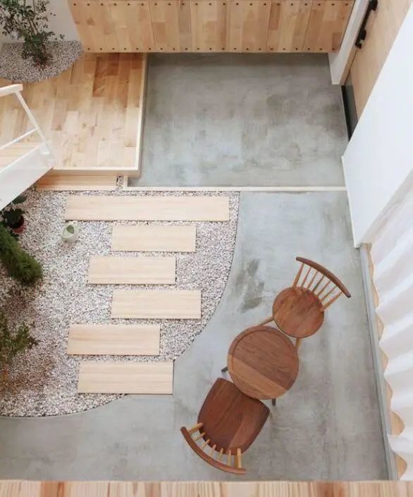 日本下沉式玄关难怪这么火,入户就是花园,进门就拖鞋