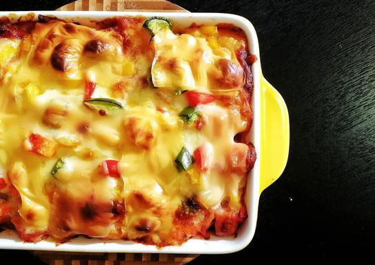 香浓拉丝的芝士焗饭,懒人党一人食必备,美味又好做的家庭美食