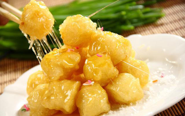 逢年过节压桌甜点香甜酥脆的拔丝山药营养滋补适合全家人吃