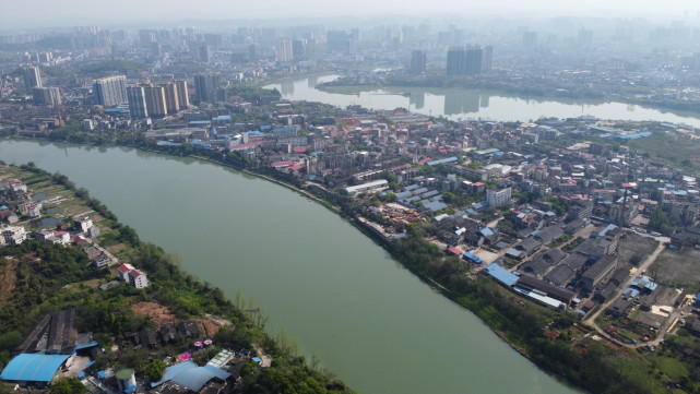 鳥瞰邵陽資江風光