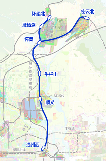市郊铁路京承线6月底开通怀柔密云1小时左右到通州