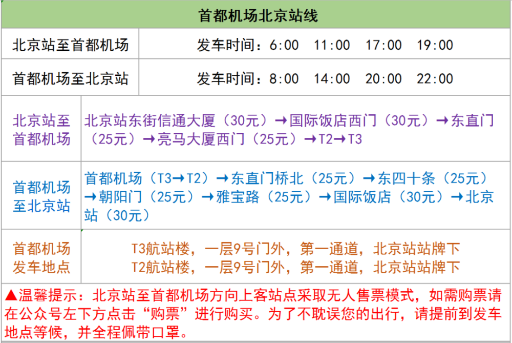 北京民航机场巴士首都机场至北京南站及北京站线将恢复