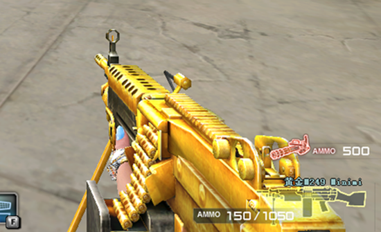 经典的机枪,而是另有其人,没错它们就是大名鼎鼎的黄金m249和银色杀手