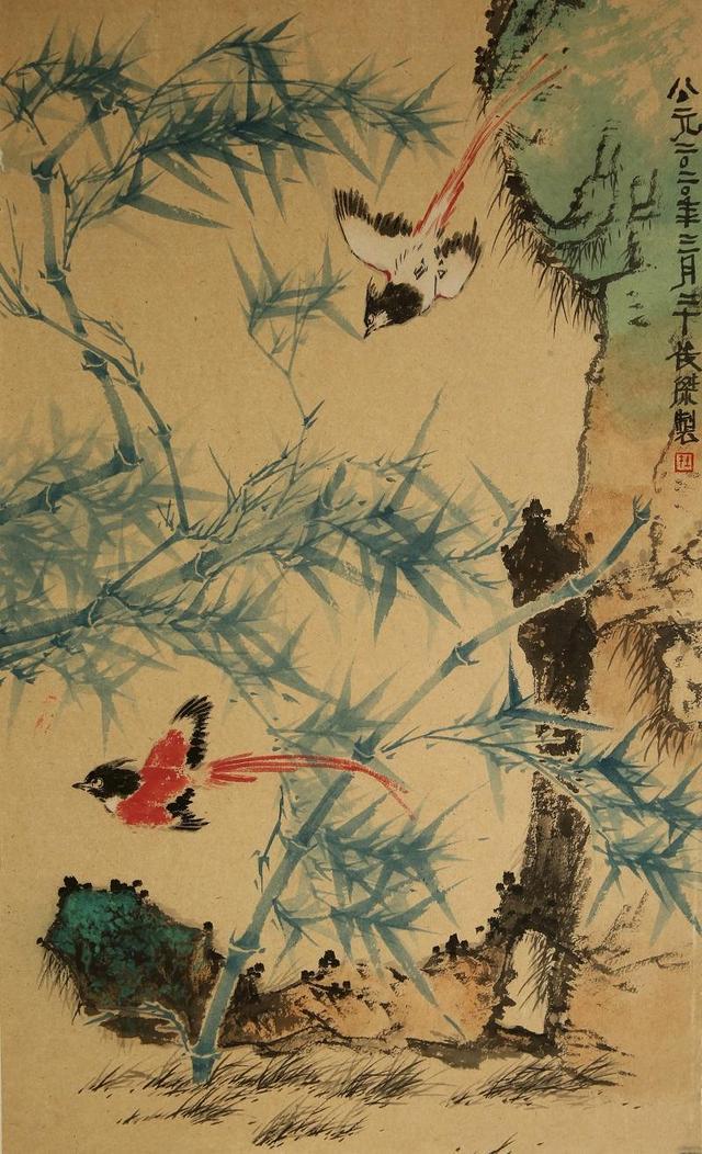 杜俊杰花鸟画作品赏析