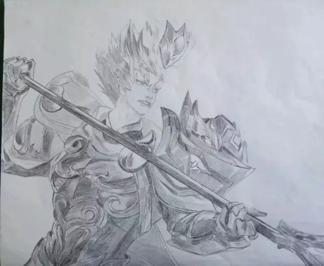 看着帅气的线条,有深有浅,有粗有细,黑白灰关系明显,排线以及颜色过渡