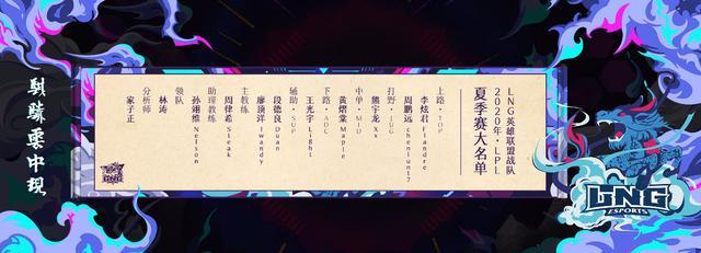 LNG夏季赛名单公布之圣枪哥去哪小剧场正式结束