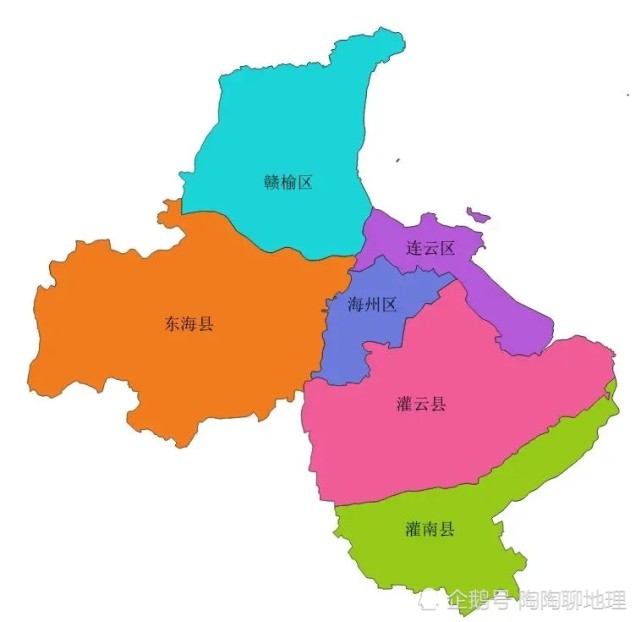 江苏省连云港3区3县建成区面积排名,最大是连云区,最小是灌云县