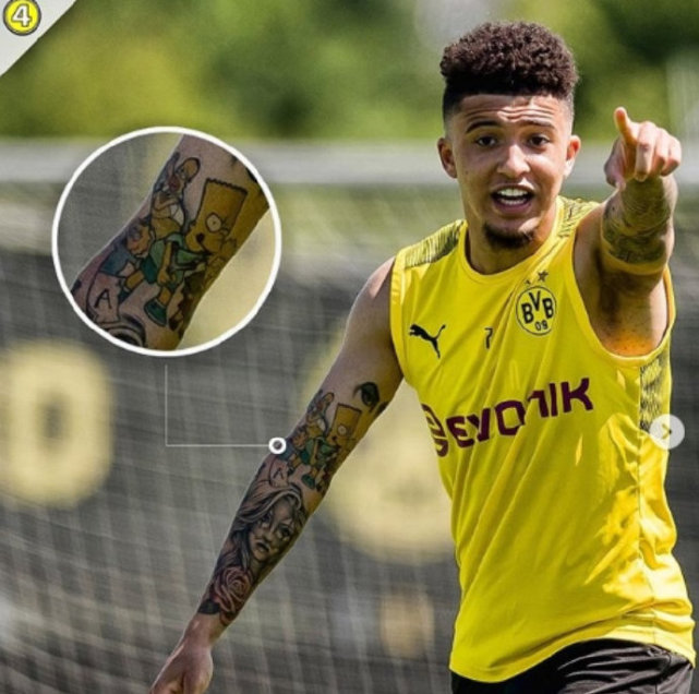 布鲁诺费尔南德斯点赞桑乔新纹身引曼联球迷猜想