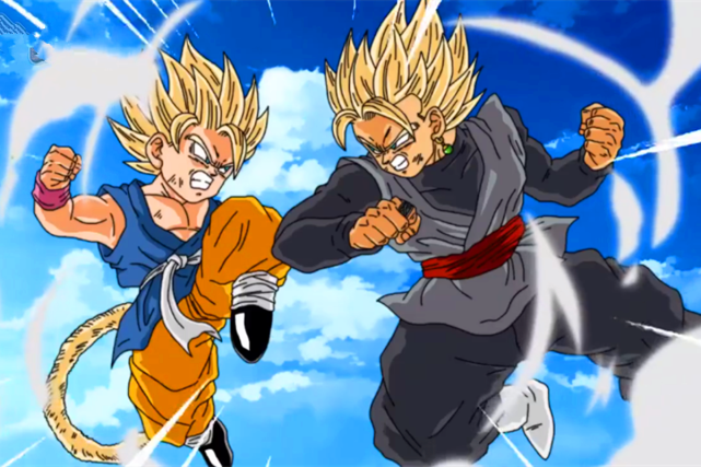 龙珠超传说 黑悟空穿越到gt时代 意外发现 悟空还是个小孩 黑悟空 龙珠超 超级赛亚人之神 超级赛亚人4 龙珠 小悟空 超级赛亚人