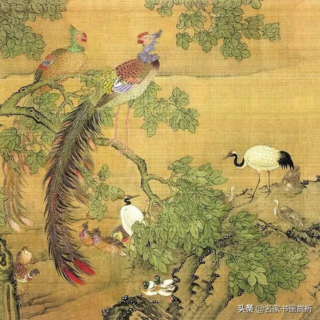 中国传世名画国之瑰宝清代画家沈铨百鸟朝凤图卷惊艳世人