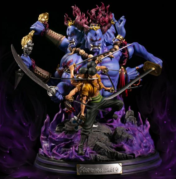 等了这么久"九刀流"索隆手办,三头六臂尽显神威,底座都买不起