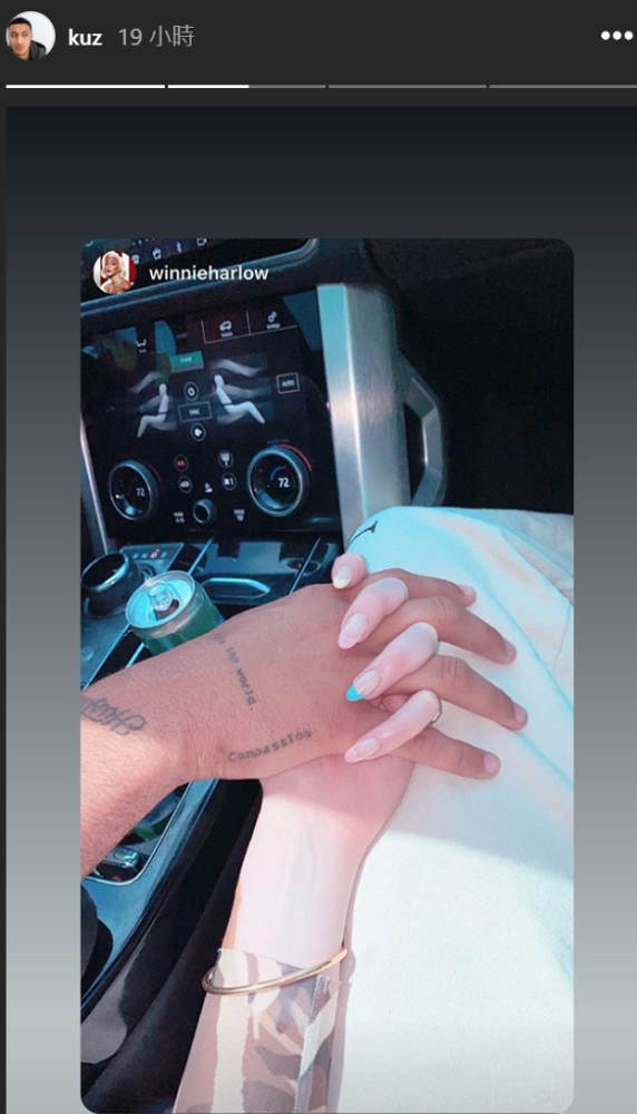 库兹马正式公布恋情与白癜风超模女友十指相扣两人已经同居