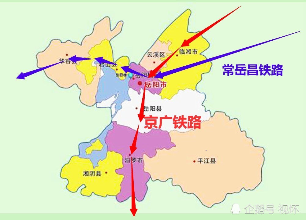 未来湖南岳阳高铁:华容或最受益,临湘,平江继续"旁观"!