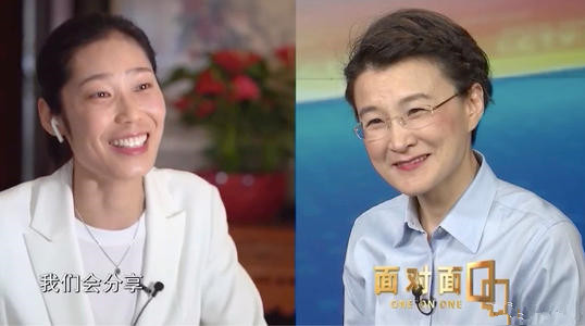 朱婷接受央视《面对面》主持人董倩采访