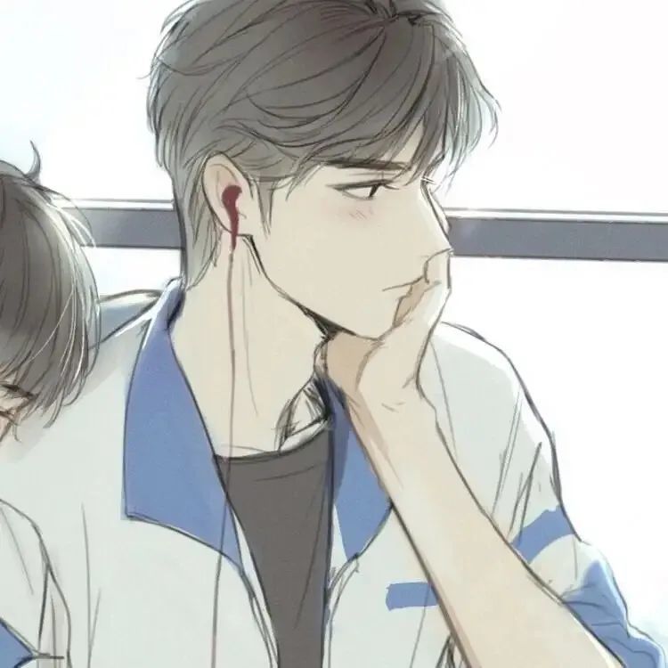 帅气基友情侣头像世界冰冷笑是篝火