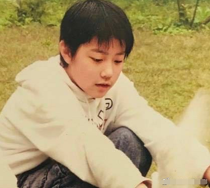 单独把肖战这张童年照拿出来,可以看出这应该是肖战八九岁时候的样子