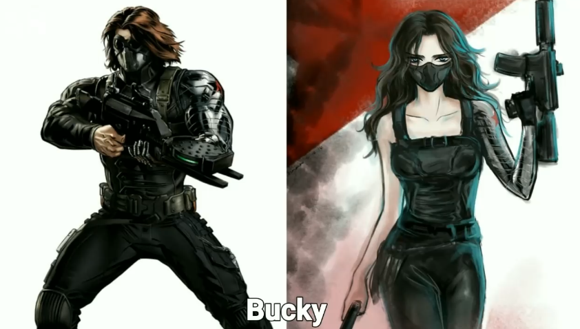 超级英雄转性之后女冬兵霸气十足女超人美如画