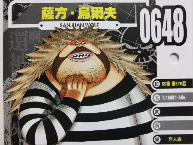 海贼王官方资料世上最巨型的海贼身高约等于200个乔巴的恶狼