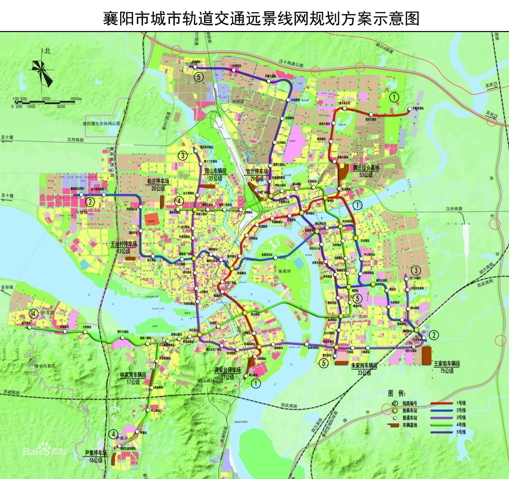襄阳规划5条城市轨道交通，共计191.38千米