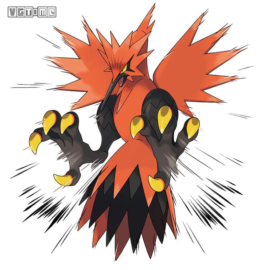 只有闪电鸟(伽勒尔的样子)才能学会的招式"雷鸣蹴击" !