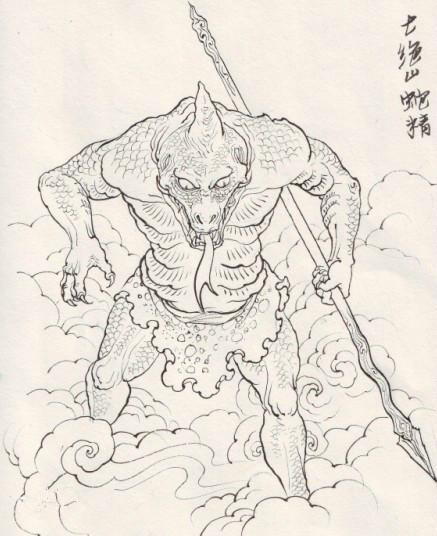 蟒蛇精13号选手赛太岁:21小西天五十合下风于猴子,略弱青牛,有紫金铃