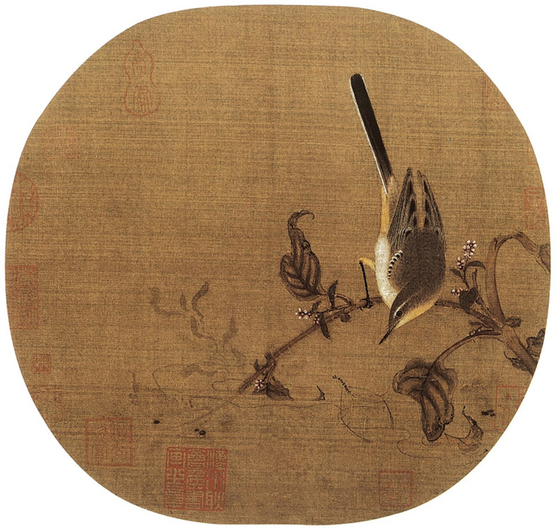 南宋 荷塘鹡鸰图页