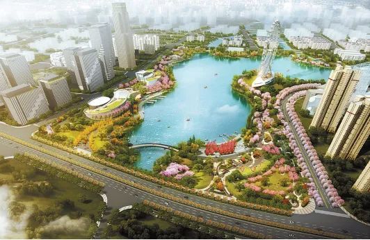 晋安湖效果图在福州城区,以水为主题的公园,要数在建的晋安湖公园关注
