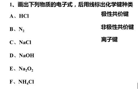 b,含離子鍵的化合物一定為離子化合物.